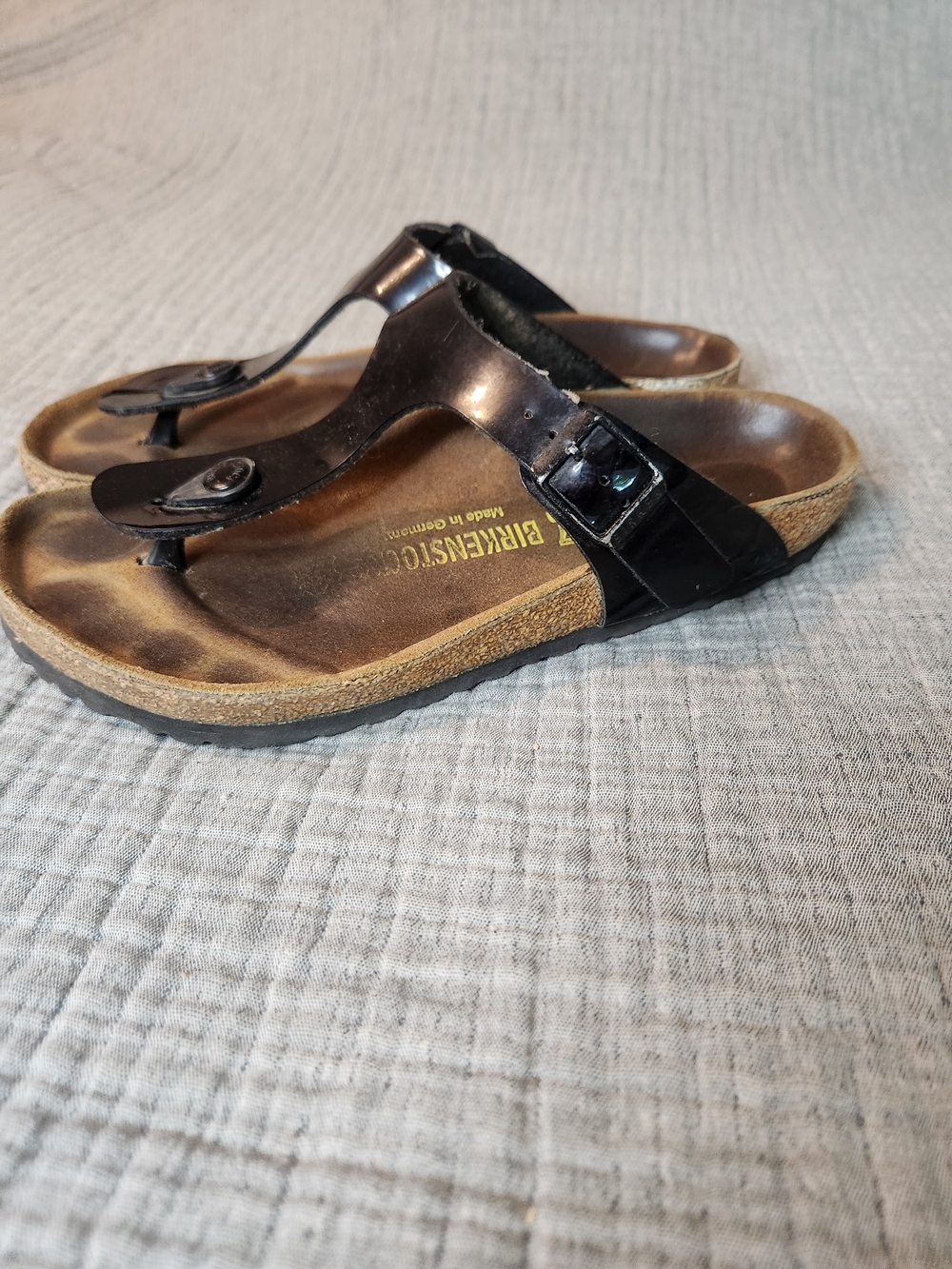 Birkenstock Gizeh Sandals Womens Leather Cork Footed size 37 L6 M4